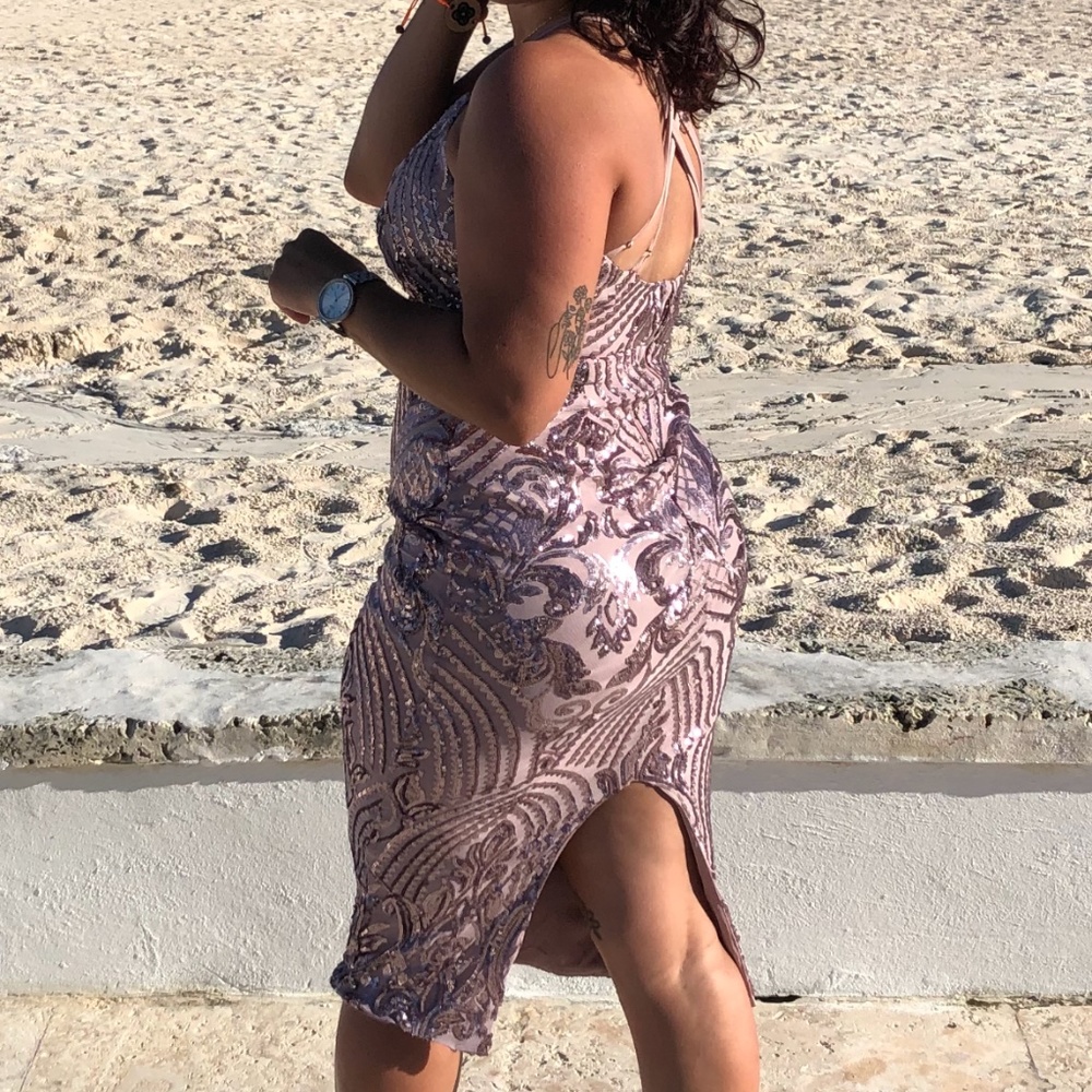 Mauve Sequins Dress